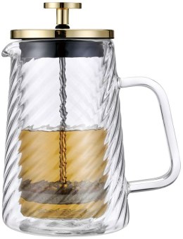 ZAPARZACZ DO KAWY HERBATY SZKLANY 350ML FRENCH PRESS KLAUSBERG KB-7765 ZŁOTY