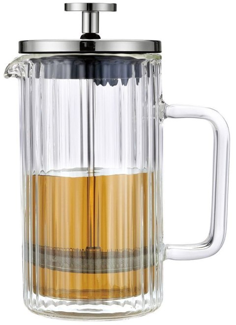 ZAPARZACZ DO KAWY HERBATY SZKLANY 600ML FRENCH PRESS KLAUSBERG KB-7757 SREBRNY