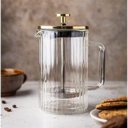 ZAPARZACZ DO KAWY HERBATY SZKLANY 600ML FRENCH PRESS KLAUSBERG KB-7760 ZŁOTY