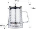 ZAPARZACZ DO KAWY HERBATY SZKLANY 600ML FRENCH PRESS KLAUSBERG KB-7763 SREBRNY