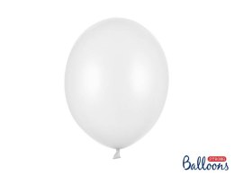 Balony lateksowe Strong, Białe, Metallic Pure White, 30cm, 100 szt. Partydeco