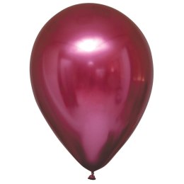 Balony lateksowe Ciemny Róż, Decorator Satin Luxe Chrome Pomegranate, 28cm, 50 szt. Amscan / Anagram