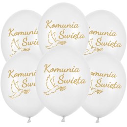 Balony lateksowe, Komunia Święta, 30cm, 10 szt. Flowballoons