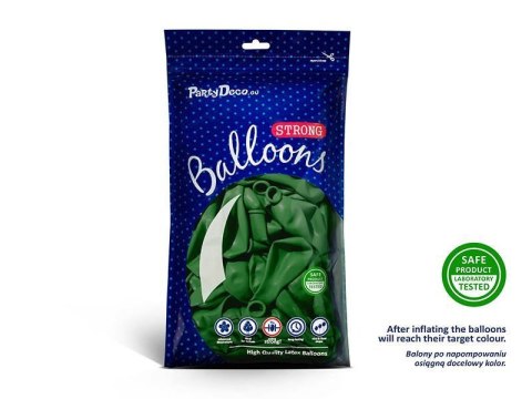 Balony lateksowe Strong, Zielone, Pastel Emerald Green, 30cm, 100 szt. Partydeco Balony lateksowe Strong, Zielone, Pastel Emerald Green, 30cm, 100 szt. Partydeco