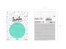 Balon lateksowy Gigant, Miętowy, Pastel Light Mint, 60 cm, 1szt Partydeco