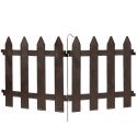 Palisada płotek ogrodowy brązowy border zestaw 10 szt. 30x30 cm