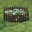 Palisada płotek ogrodowy brązowy border zestaw 10 szt. 30x30 cm