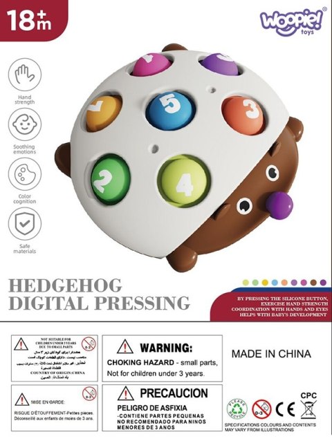 WOOPIE Jeżyk Pop-it Cyferki Fidget Toys WOOPIE Jeżyk Pop-it Cyferki Fidget Toys
