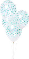 Balony przeźroczyste z gwiazdkami 30 cm - 4szt