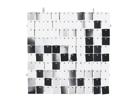 Panel cekinowy, kwadraty, cekiny srebrny, 30x30cm Partydeco Panel cekinowy, kwadraty, cekiny srebrny, 30x30cm Partydeco
