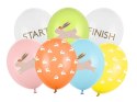 Balony lateksowe Egg hunt Poszukiwanie jajek, zająca 30cm, 7 sztuk Partydeco