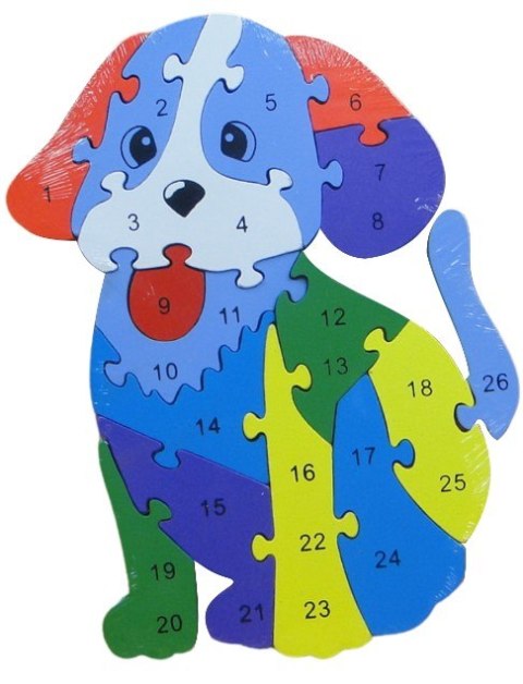 Drewniane puzzle Piesek ok24 cm. (P642Z13) Drewniane puzzle Piesek ok24 cm. (P642Z13)