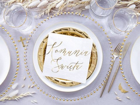Serwetki Komunia Święta, białe, 33x33cm, 20 szt Partydeco Serwetki Komunia Święta, białe, 33x33cm, 20 szt Partydeco
