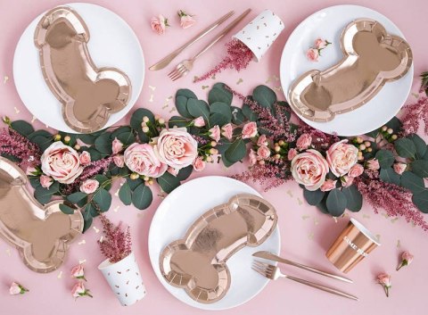 Talerzyki penisy, rose gold, 26,5 cm Partydeco Talerzyki penisy, rose gold, 26,5 cm Partydeco