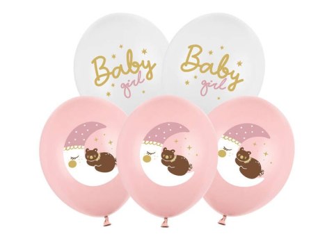 Balony 30 cm, Baby girl, 6szt. Partydeco