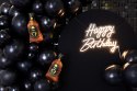 Neon LED „Happy Birthday", urodziny, biały, kolor światła - ciepła biel Partydeco