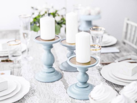 Świeca matowa biała, 12 cm Partydeco Świeca matowa biała, 12 cm Partydeco