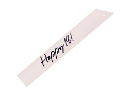 Szarfa Happy 18, osiemnastka - kremowa, 76 cm Partydeco
