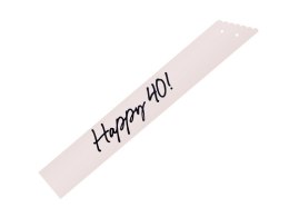 Szarfa Happy 40, czterdziestka - kremowa, 76 cm Partydeco