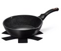 PATELNIA GRANITOWA 24CM WYLEWEKI GŁĘBOKA BERLINGER HAUS BLACK ROSE BH-6184