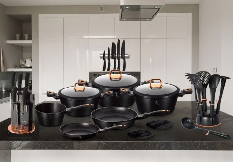 PATELNIA GRANITOWA 24CM WYLEWEKI GŁĘBOKA BERLINGER HAUS BLACK ROSE BH-6184 PATELNIA GRANITOWA 24CM WYLEWEKI GŁĘBOKA BERLINGER HAUS BLACK ROSE BH-6184