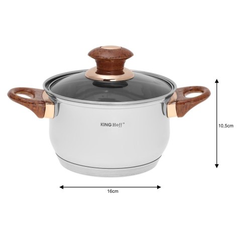 ZESTAW GARNKÓW STALOWYCH 12 EL. KINGHOFF KH-1768 ROSEGOLD ZESTAW GARNKÓW STALOWYCH 12 EL. KINGHOFF KH-1768 ROSEGOLD