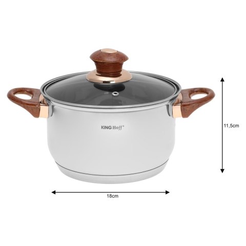 ZESTAW GARNKÓW STALOWYCH 12 EL. KINGHOFF KH-1768 ROSEGOLD ZESTAW GARNKÓW STALOWYCH 12 EL. KINGHOFF KH-1768 ROSEGOLD