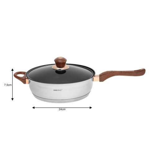 ZESTAW GARNKÓW STALOWYCH 12 EL. KINGHOFF KH-1768 ROSEGOLD ZESTAW GARNKÓW STALOWYCH 12 EL. KINGHOFF KH-1768 ROSEGOLD