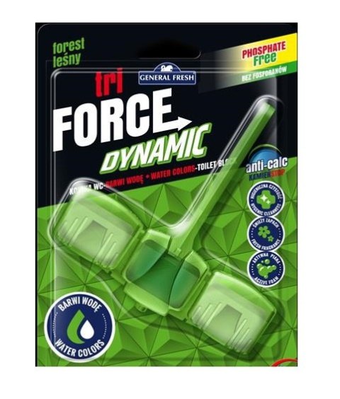 Zawieszka do wc kostka barwiąca TRI-FORCE DYNAMIC leśny Zawieszka do wc kostka barwiąca TRI-FORCE DYNAMIC leśny