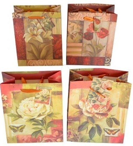 Torba papierowa 12szt. 18x13cm KWIATY TOR-0948 Torba papierowa 12szt. 18x13cm KWIATY TOR-0948