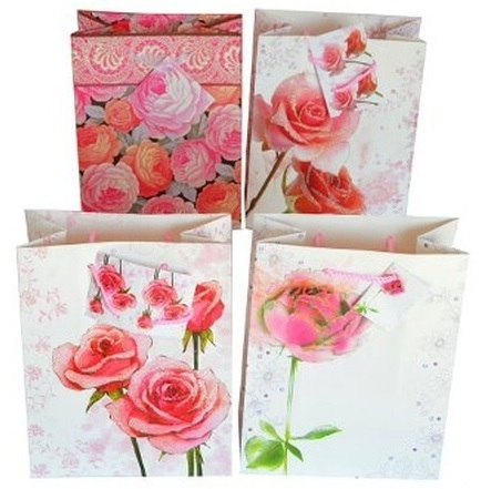 Torba papierowa 12szt. KWIATY 18x13cm TOR-0954 Torba papierowa 12szt. KWIATY 18x13cm TOR-0954