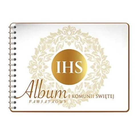 Album na zdjęcia Pamiątka I KOMUNII Świętej - Złoty IHS 3343-KOM5 Album na zdjęcia Pamiątka I KOMUNII Świętej - Złoty IHS 3343-KOM5