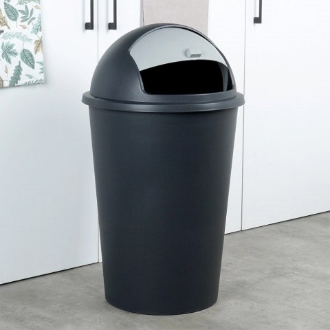 Kosz na śmieci plastikowy czarny 47 l Kosz na śmieci plastikowy czarny 47 l