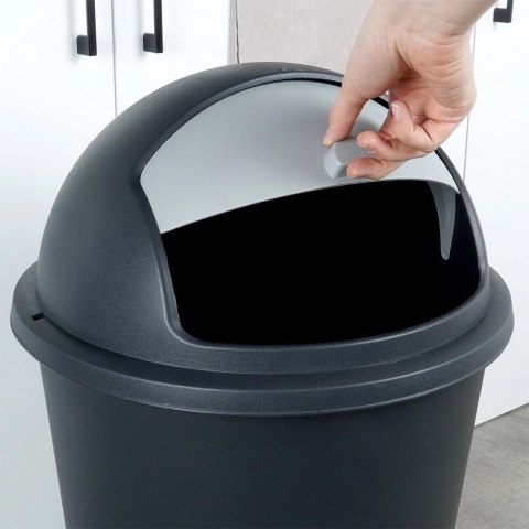 Kosz na śmieci plastikowy czarny 47 l Kosz na śmieci plastikowy czarny 47 l