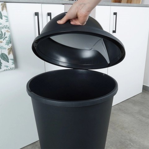 Kosz na śmieci plastikowy czarny 47 l Kosz na śmieci plastikowy czarny 47 l
