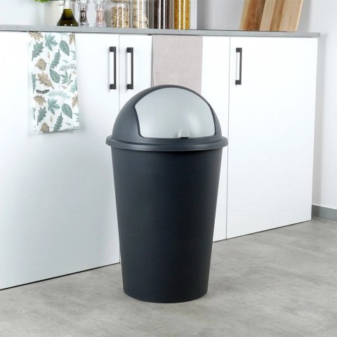Kosz na śmieci plastikowy czarny 47 l Kosz na śmieci plastikowy czarny 47 l