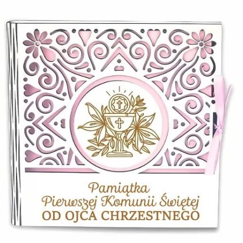 Pudełko na pieniądze kwadrat KOMUNIA - od OJCA CHRZESTNEGO - Ażur 3308A-KOM1R-OC Pudełko na pieniądze kwadrat KOMUNIA - od OJCA CHRZESTNEGO - Ażur 3308A-KOM1R-OC