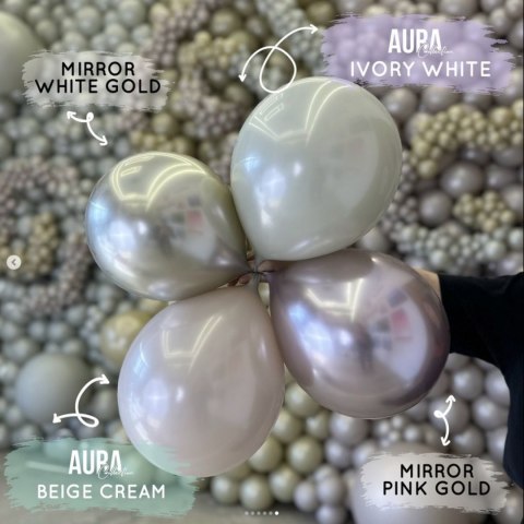 Balony lateksowe Kalisan AURA Beige Cream, beżowe, kremowe, 12cm, 50szt. Kalisan Balony lateksowe Kalisan AURA Beige Cream, beżowe, kremowe, 12cm, 50szt. Kalisan