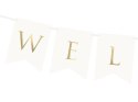 Baner powitalny Welcome, biały, 15 x 95 cm Partydeco