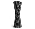 Rurki słomki wielokrotnego użytku, czarne, 7,5x190 mm, 200 szt. Godan
