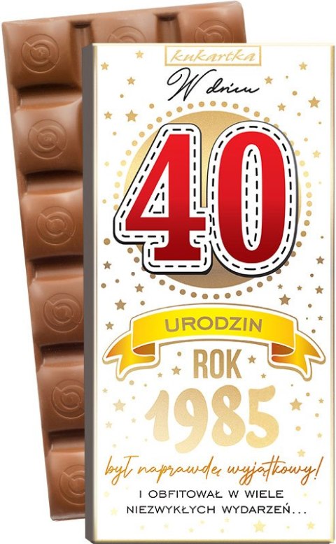 Czekolada Urodziny 40 (cyfry, roczniki) 424 Czekolada Urodziny 40 (cyfry, roczniki) 424