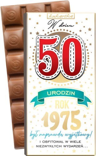 Czekolada Urodziny 50 (cyfry, roczniki) 425 Czekolada Urodziny 50 (cyfry, roczniki) 425