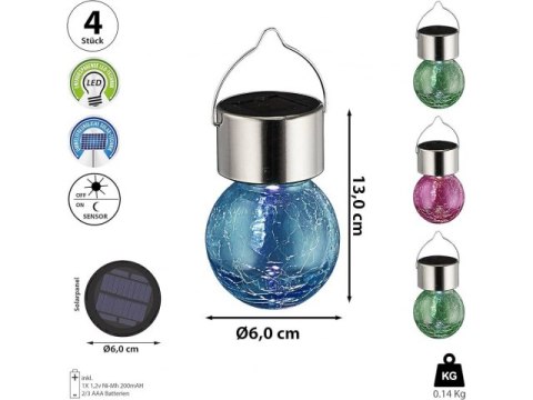 Lampa solarna ogrodowa led Crackle Ball sol2561123 Lampa solarna ogrodowa led Crackle Ball sol2561123
