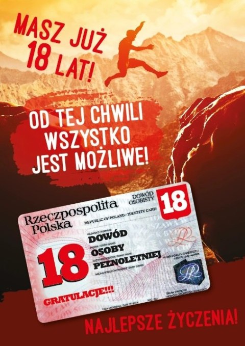 Karnet B6 Armin - MASZ JUŻ 18 LAT M-98 Karnet B6 Armin - MASZ JUŻ 18 LAT M-98