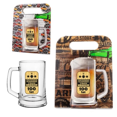 Kufel do piwa w ozdobnym opakowaniu "WSZYSTKIEGO NAJLEPSZEGO Z OKAZJI URODZIN" - 500ml Kufel do piwa w ozdobnym opakowaniu "WSZYSTKIEGO NAJLEPSZEGO Z OKAZJI URODZIN" - 500ml