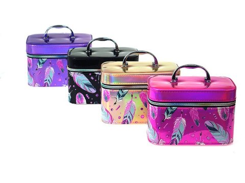 Kuferek L walizka z lusterkiem zapinany na zamek 23 x 17 x 15cm Kuferek L walizka z lusterkiem zapinany na zamek 23 x 17 x 15cm