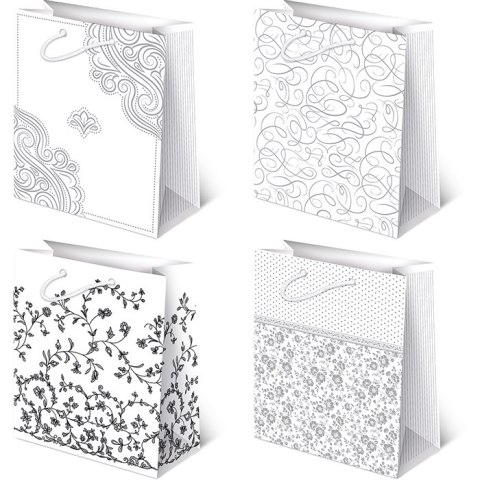 Torebki ozdobne10szt. XL AVANTGARDE set 4 Białe 30 x 36,5 x 13 cm Torebki ozdobne10szt. XL AVANTGARDE set 4 Białe 30 x 36,5 x 13 cm