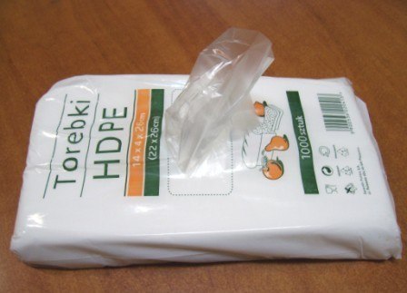 Torebki/woreczki HDPE 14x4x26cm a`800 Torebki/woreczki HDPE 14x4x26cm a`800