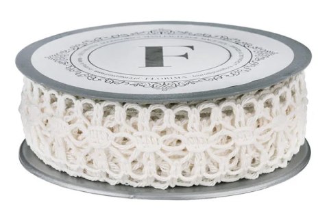 Wstążka koronkowa BIAŁA 3cm x 10mb - 224225 Wstążka koronkowa BIAŁA 3cm x 10mb - 224225