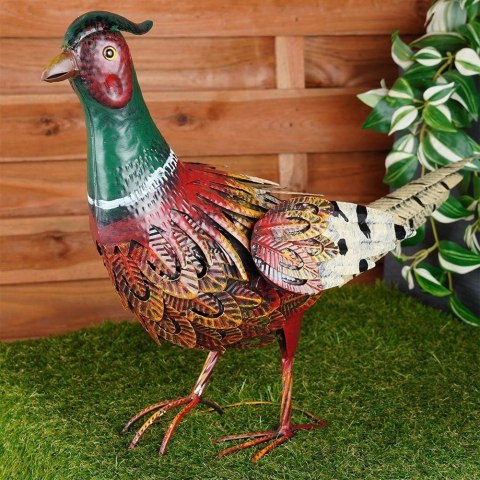 Figurka ogrodowa metalowa bażant 64x20x40 cm Figurka ogrodowa metalowa bażant 64x20x40 cm